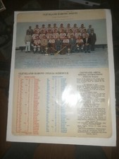 CLEVELAND BARONS 1952 AHL HOCKEY SCHEDULE CALDER CUP JOHNNY BOWER PHOTO NHL RARE