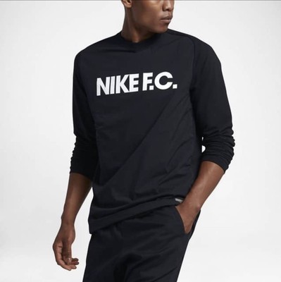 NIKE F.C. FOOTBALL CLUB SOCCER LONG SLEEVE BLACK SWEATSHIRT 802433