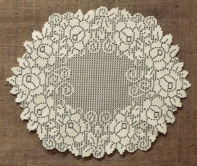 Lace Place Mat 14.5'' x 18'' Rose Ivory Table Accents Livingroom Bedroom