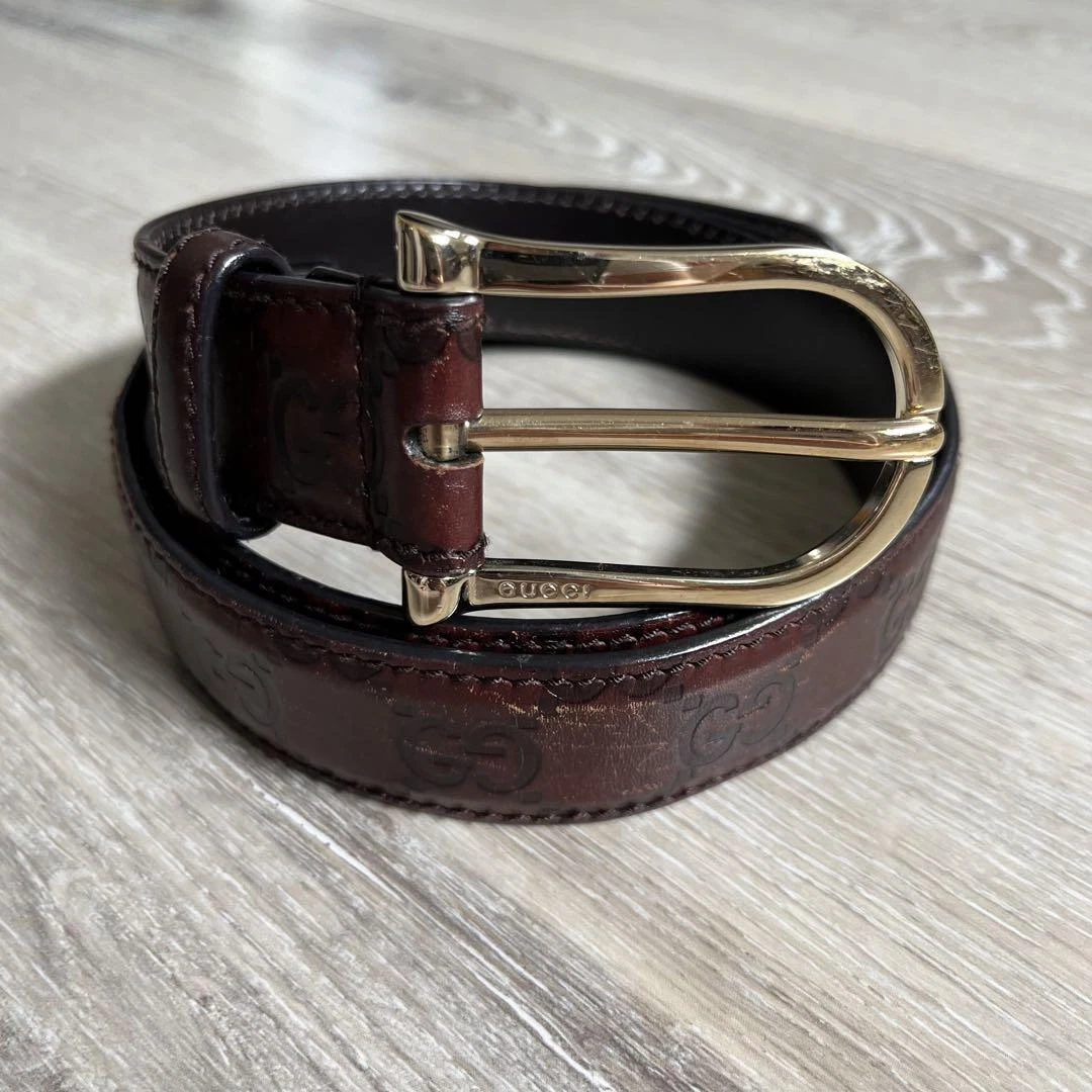 Ceinture en cuir marron GUCCI accessoire de mode femme