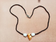 COLLECTIBLE * GENUINE PEARL* NECKLACE 17" LONG, Hand Made in USA