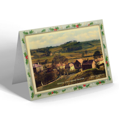 WEIHNACHTSKARTE Vintage Wales - Gesamtansicht, Felindre (Radnor) (b)