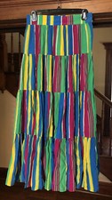 VINTAGE MONDI SKIRT Colorful MAXI Size 38 Germany Striped