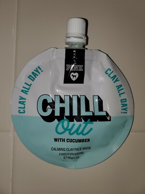 Victoria's Secret PINK Chill Out w/Cucumber Clay Face & Body Mask Nourishing New
