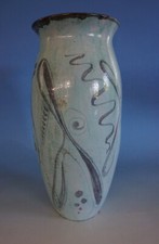 Vintage Floor Vase Pottery Mid Century Large (FM22-843)