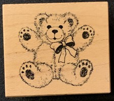 PSX C-625 Teddy Bear With Bow Rubber Stamp
