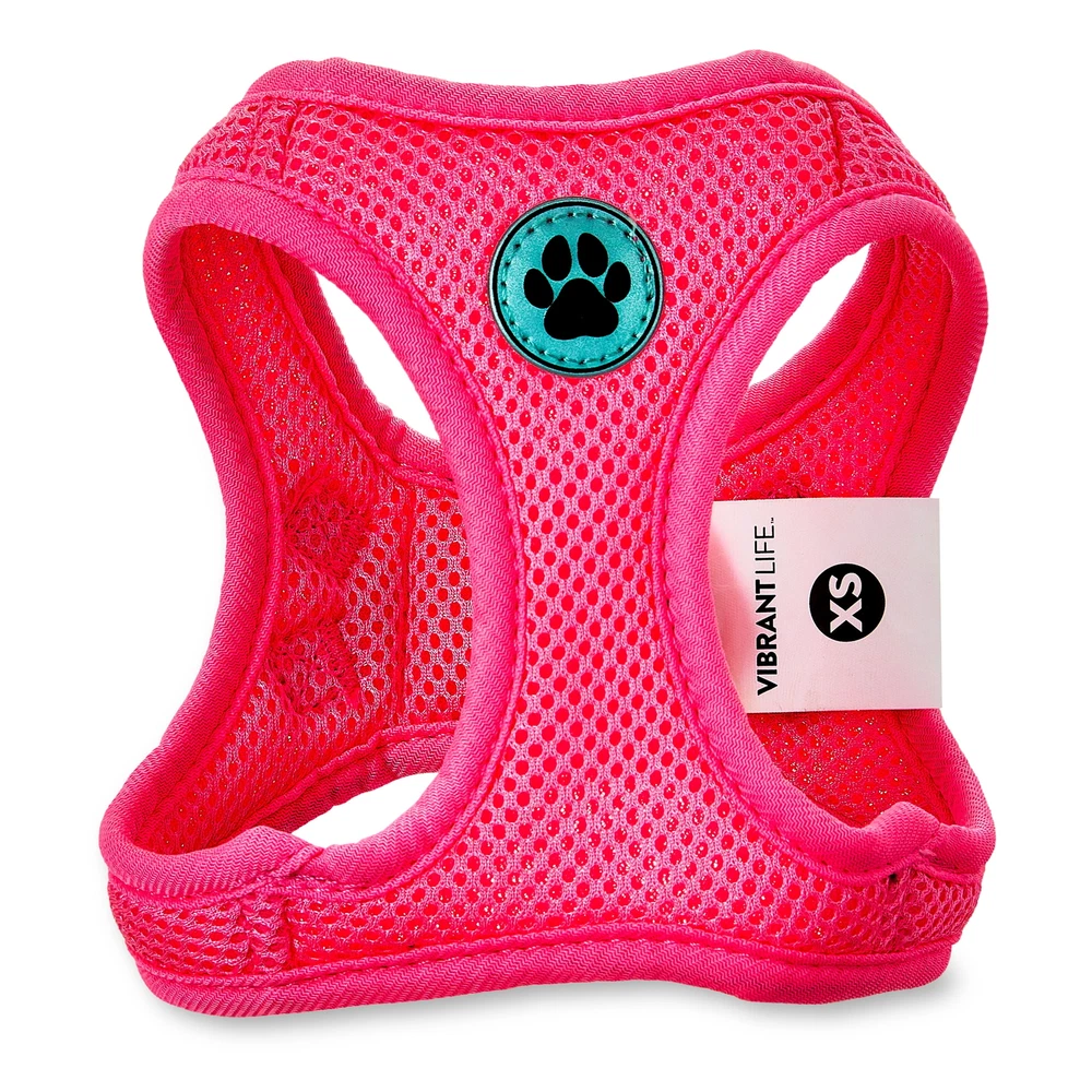 Dog Harness, Mesh Adjustable, Reflective Dog Walking Pet Harness, Pink Dog Harness, Mesh Adjustable, Reflective Dog Walking Pet Harness, Pink