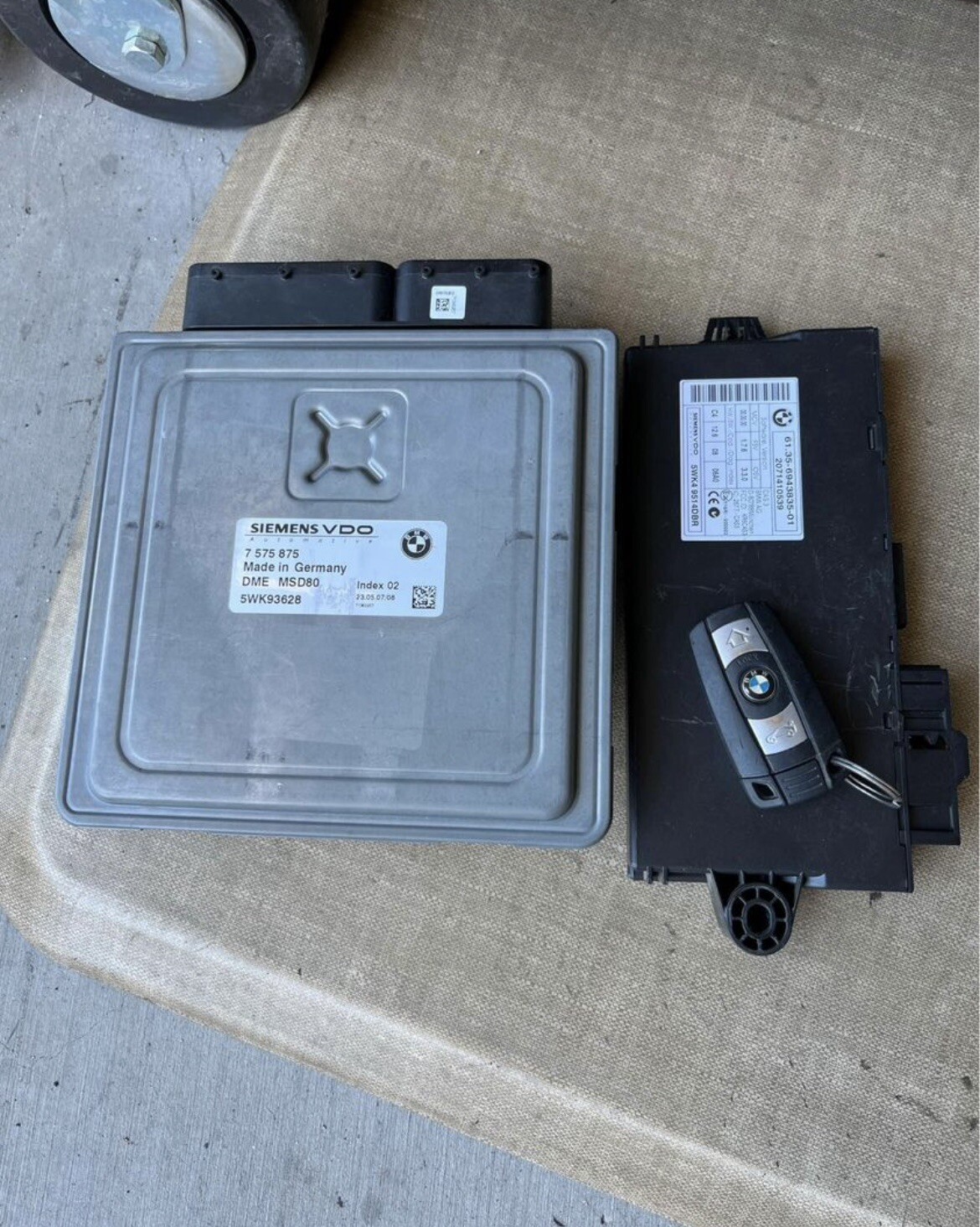 2007 BMW 335i 3.0L E93 DME CAS KEY ECU N54 MSD80 GENUINE BMW OEM | eBay