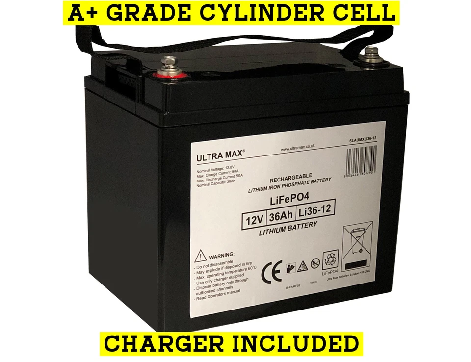 Caterpillar D300C 12V 36Ah Industrial Replacement LITHIUM PHOSPHATE LIPO Battery