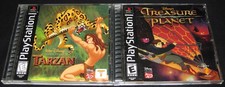 Tarzan + Treasure Planet (Playstation 1, PS1) Complete CIB, Lot, Disney