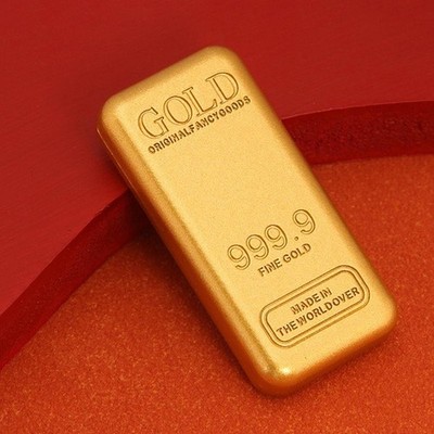 1Pcs Fake Gold Bar Simulated Golden Brick Movie Prop Novelty Gift Home Decor