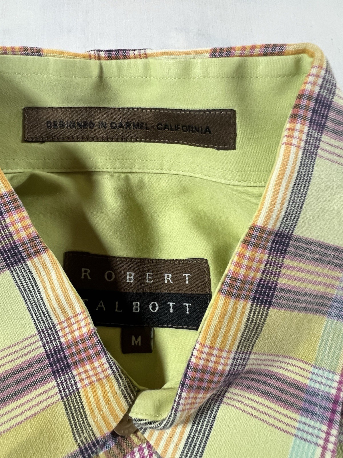 Robert Talbott Classic Button Down Shirt M Plaid … - image 4