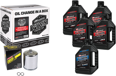 #ad Maxima Synthetic Oil Change Kit Chrome for 86 21 Harley Sportster XL 883 1200 $78.69