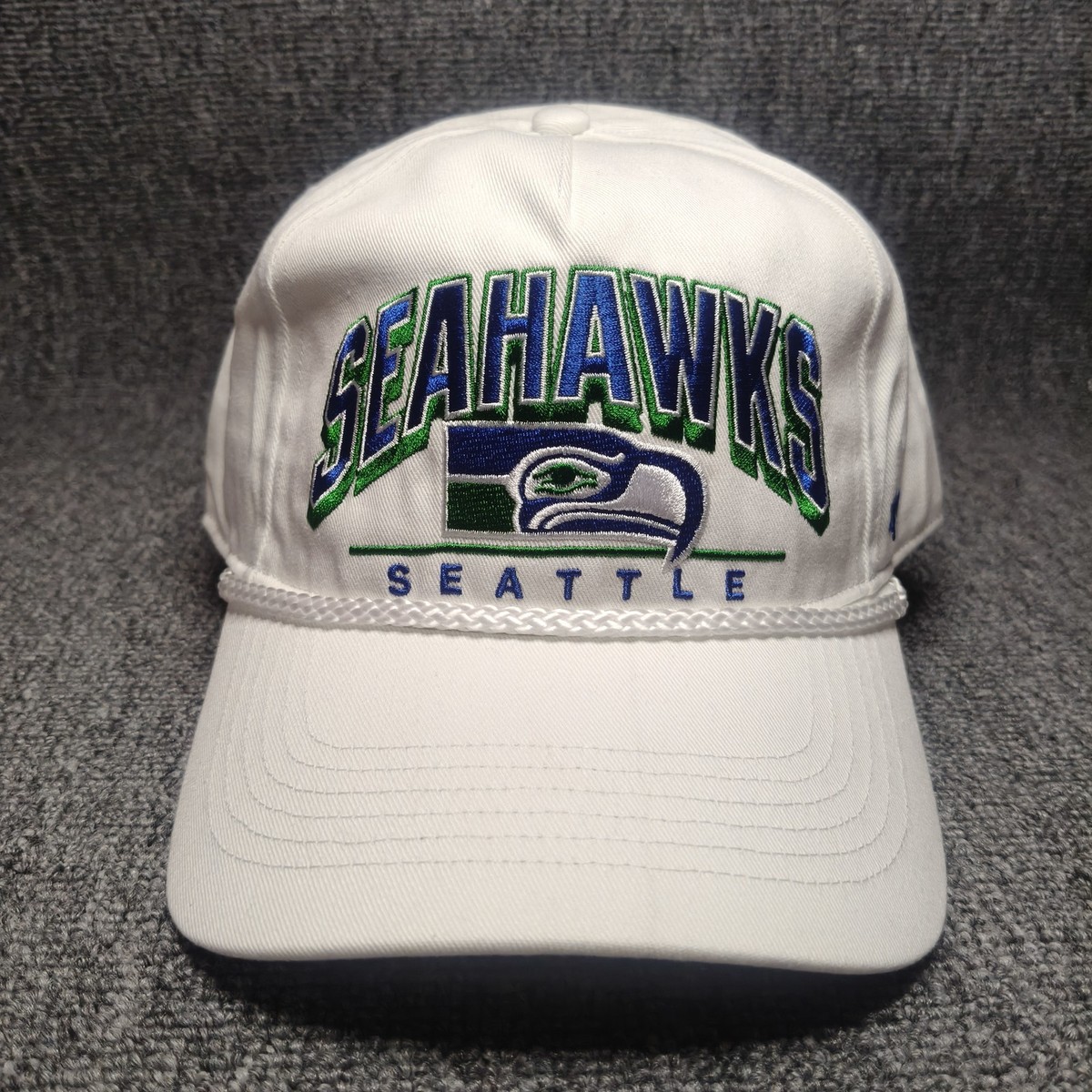 '47 Brand Seattle Seahawks NFL White Rope Snapback Hat Cap Adjustable Z0388