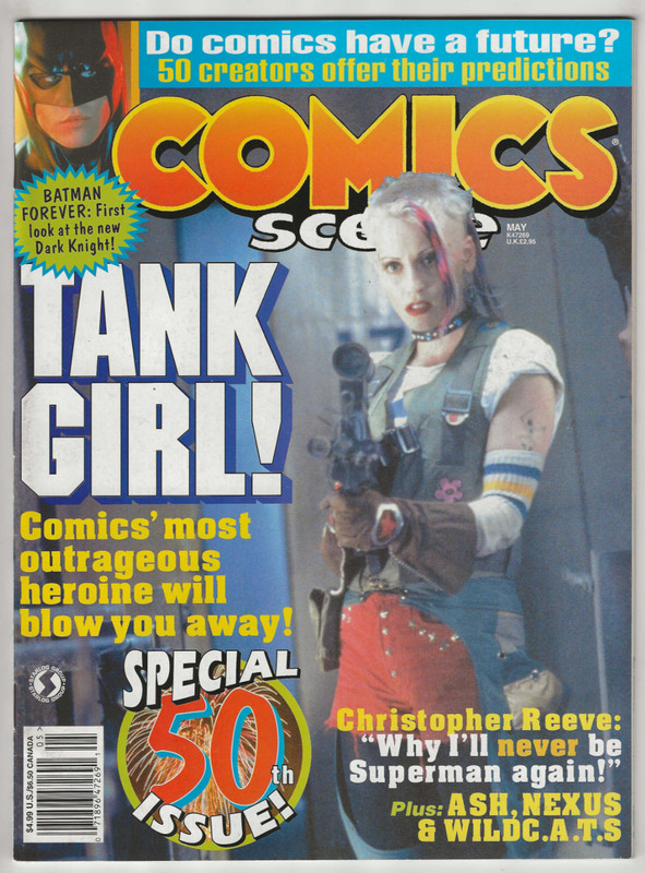 COMICS SCENE # 50 FANZINE MAGAZINE TANK GIRL BATMAN FOREVER NEXUS WILDCATS