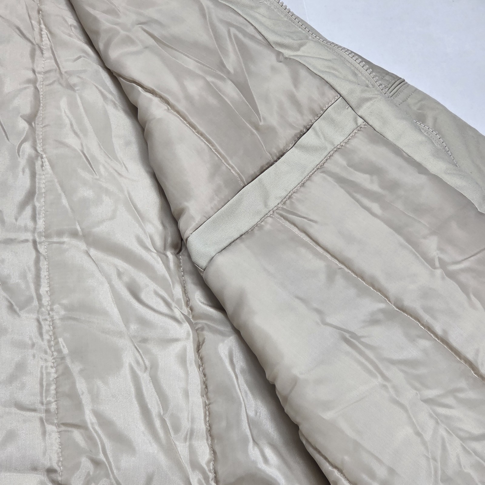 John Blair Jacket Mens Full Zip Basic Bomber Beig… - image 6