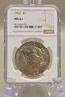1922 Peace Silver Dollar $1 - NGC MS61