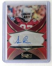 2024 Panini Select Signatures Red Prizm SSP-SRE Simeon Rice Cardinals /75