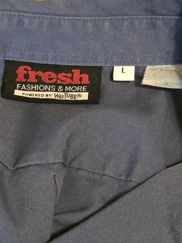 McDonalds Gray Button Up Down Employee Uniform Shirt Crew Manager L Embroidered - Picture 6 of 6