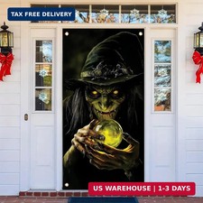 Witch Door Cover Halloween Spooky Scary Decoration 71x35