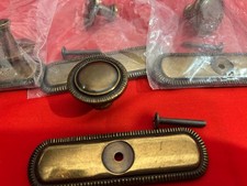 Antyczne mosiężne płyty tylne Keeler z gałkami - szuflady szafkowe - partia 4 - NOWE