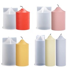 Clay Tools Cylinder Candle Mold 3D Art Wax Mold Candle Mould Cake Resin Molds