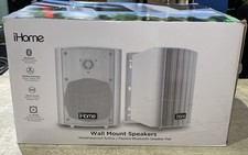 iHome iHSI-W400BT-PR-WHT Active Bluetooth Outdoor Speakers (White, Pair)
