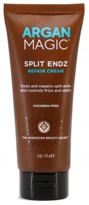 Argan Magic Split Endz Cream - Instantly Binds Frayed and 6 Ounce (Pack of 1) 
