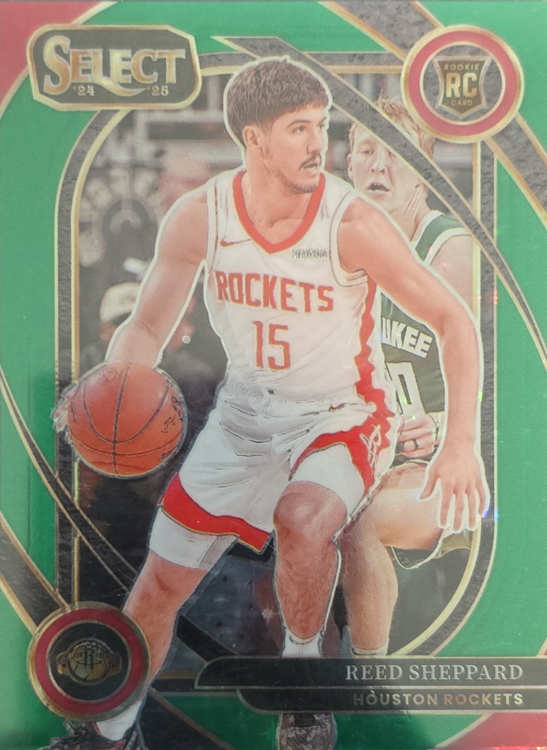 2024 Panini Select Base Set - Courtside#299 Reed Sheppard Green Stars Prizms