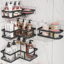 Shower Caddy Corner with Soap Holder, No Drilling Shower Shelves-Rustproof, Adhe