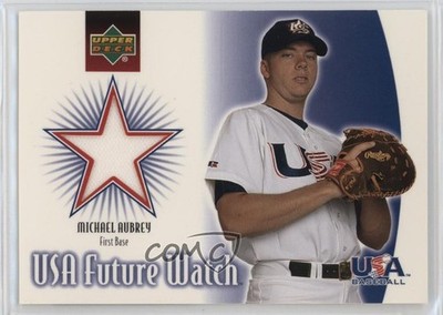 2002 Upper Deck USA Future Watch Jerseys Michael Aubrey #US-MA b8u