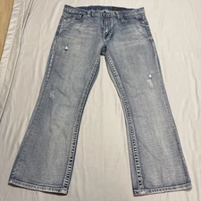 TK Axel Wolcott Vintage Boot Denim Blue Jeans Men's Size 38x30 (40x30) Actual