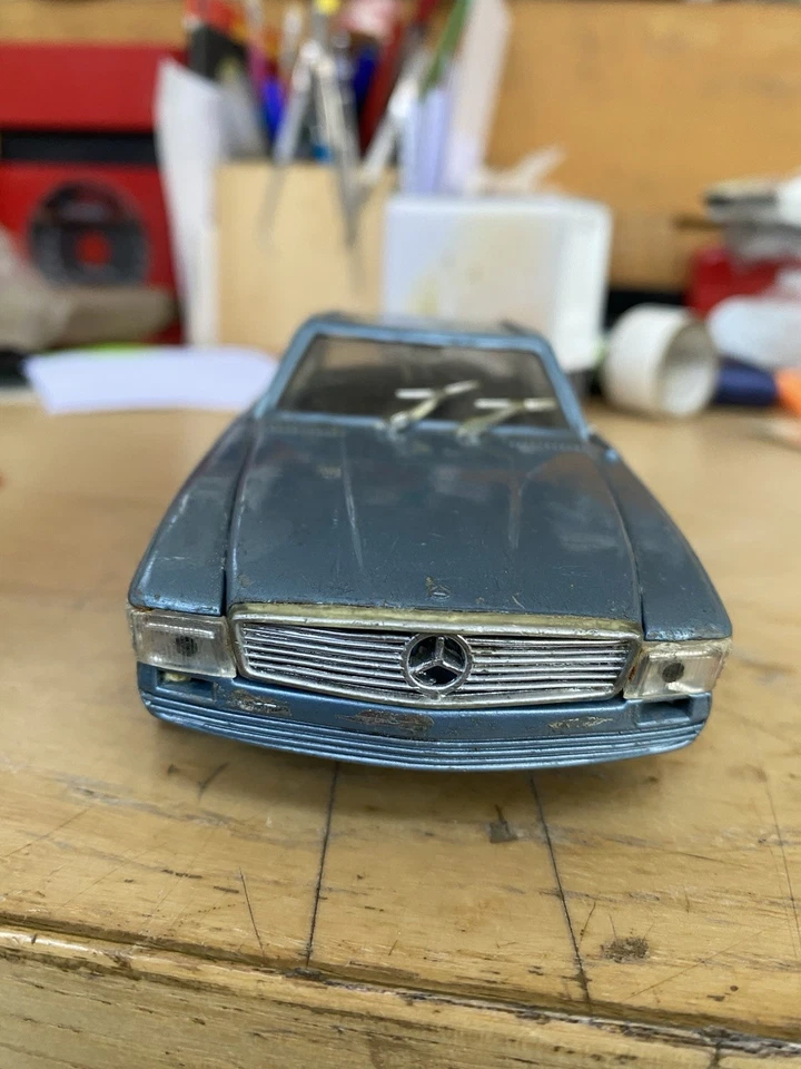 POLISTIL VINTAGE USATO 1:25 AUTO DIE CAST MERCEDES BENZ 450 SL - Immagine 2 di 4