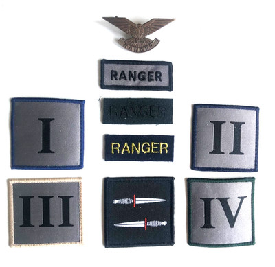 RANGER REGIMENT CAP BADGE, RANGER TAB, TRF ARM BADGES - BRITISH ARMY ...