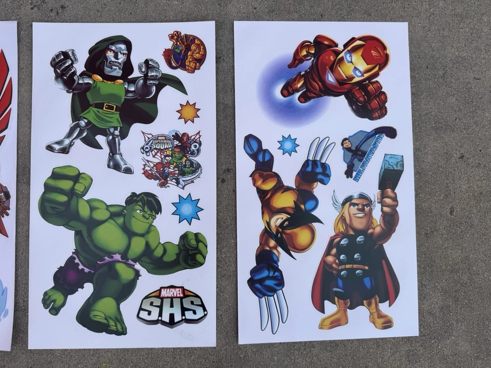 Calcomanías de pared animadas pelar y pegar RoomMates Marvel Superhero Squad pegatinas habitación Foto 3 de 3