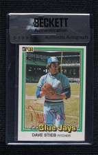 BAS 1981 Donruss Dave Stieb #582 Seal of Authenticity Auto ur8