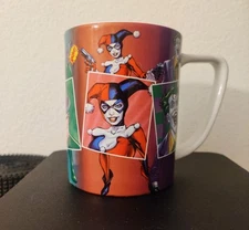 RARE DC Comics Mug Cup Batman Villians Six Flags Magic Mount Panaramic Tile 24oz