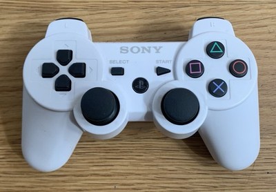 Sony PS3 DualShock 3 Wireless Controller Sixaxis White OEM Original Tested