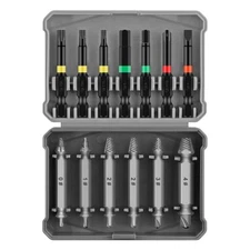 13PCS Screw Extractor Set Damaged Broken Bolt Remover Tool S2 Alloy Drill Bits