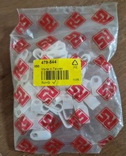 WHITE NATURAL PLASTIC NYLON P CLIPS- CONDUIT TUBING SLEEVE CABLE CLAMP WIRE