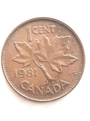 1981 Queen Elizabeth Canadian Rare Strike Thru Reverse Rim Die