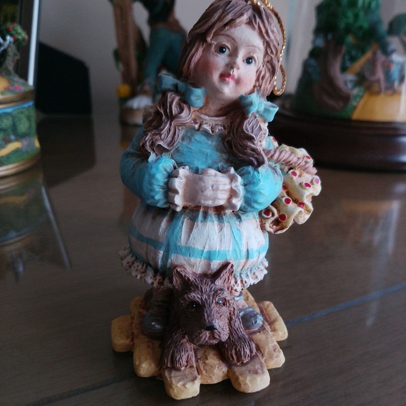 Vintage Dorothy Toto Ornament Wizard of Oz Figurine Smithsonian Christmas  1990s