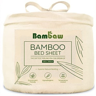 Bambus Spannbettlaken King Size 150x200 cm, tiefe Tasche 35 cm, Hotel Luxus