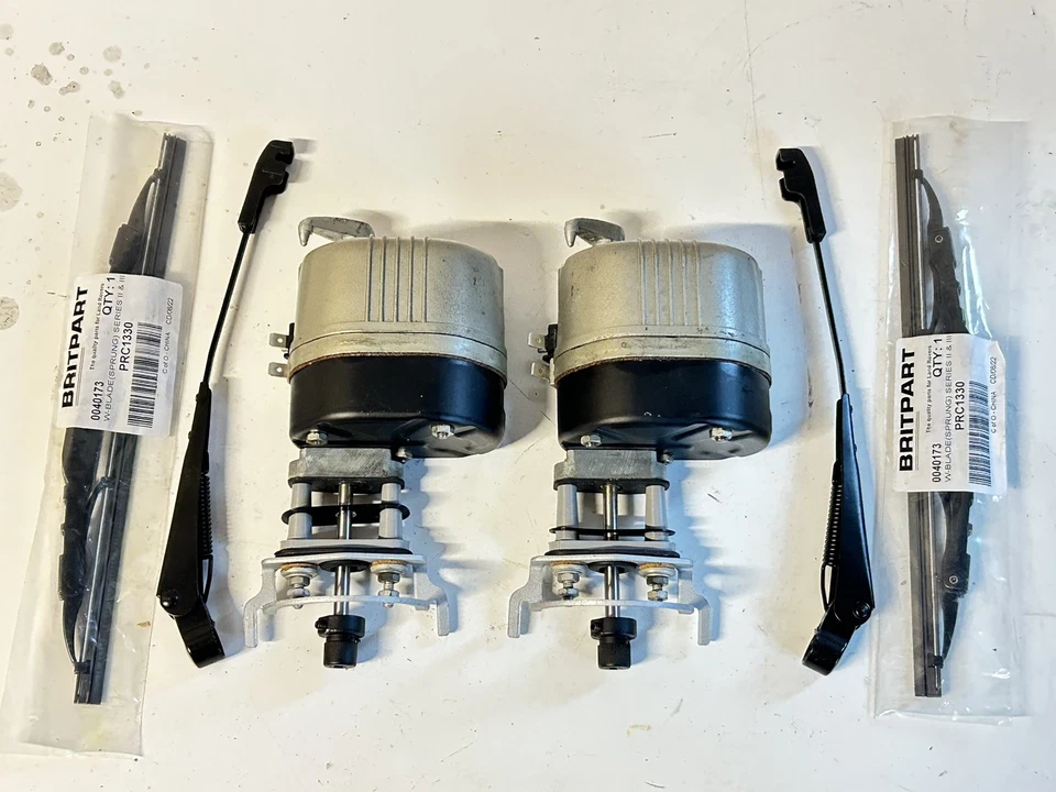 Land Rover 12V Wiper Motors + arm + Blades Series 1 2 Lucas Fw2 VIDEO Restored