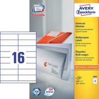 Avery Zweckform Etiketten 3665 Weiß 105,0 X 33,8 Mm, 100 Blatt