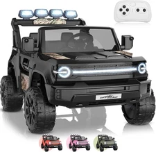 24V Electric Ride on Car for Kids 4x4 Powerful Wheels 4WD/2WD Switchable Music