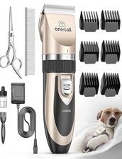 Pet Shaver Cordless Clipper Low Noise Dog Grooming Kit with Rechargeable Dog Cat