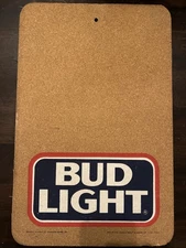 Vintage Bud Light Beer Budweiser Anheuser Busch Cork Bulletin Board RARE