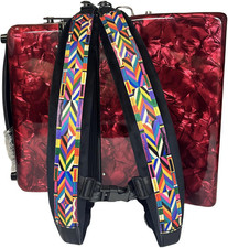 Adjustable Widened Shoulder Straps for Bass Accordions - Colorful Rainbow