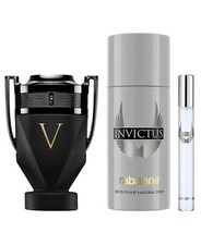 Rabanne Invictus Victory ABSOLU 3.4oz Parfum Intense Spr 5.1oz Deo 10ml SET-Gift
